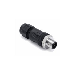Connecteur mâle M12S, 8 pol., codage A IP67, 2A, non-blindé